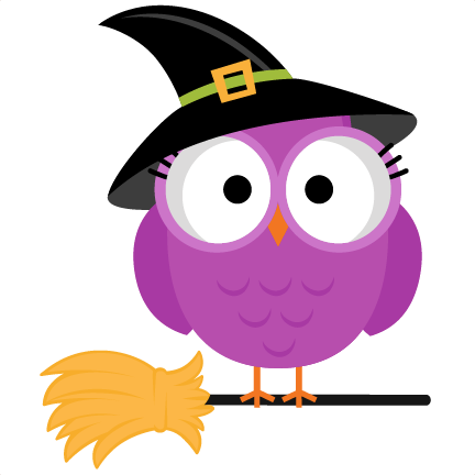 Halloween Witch Owl SVG scrapbook cut file cute clipart files for