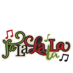 Christmas Fa La La La La Title scrapbook cut file cute clipart files