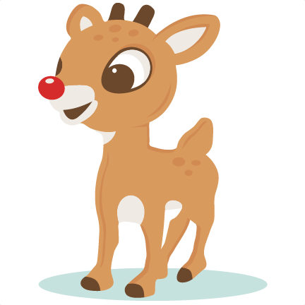 Red Nosed Reindeer SVG scrapbook cut file cute clipart files for ...