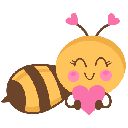 Honey bee, heart made of hearts clipart image - free svg file for members -  SVG Heart