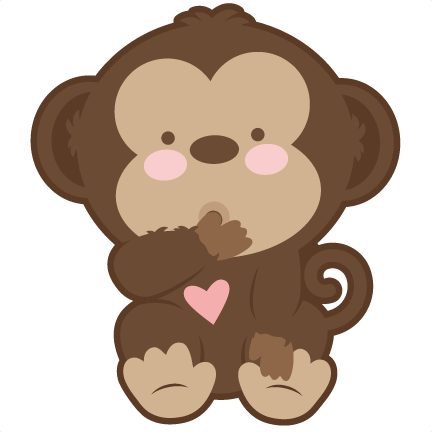 Download Baby Monkey SVG scrapbook cut file cute clipart files for ...