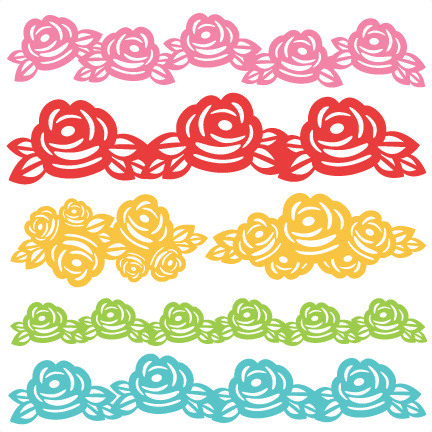 Download Rose Borders SVG scrapbook cut file cute clipart files for silhouette cricut pazzles free svgs ...