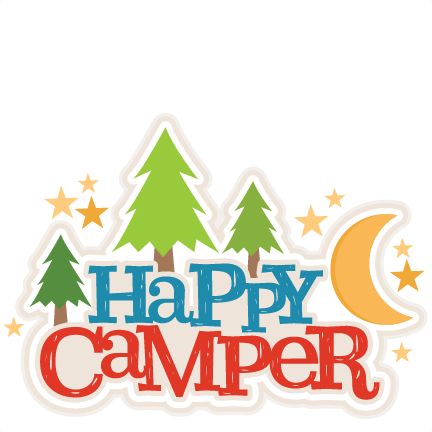Happy Campers Title SVG scrapbook cut file cute clipart files for