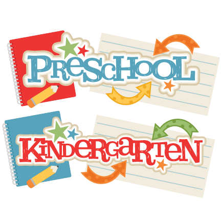 Preschool and Kindergarten Titles SVG scrapbook cut file ...