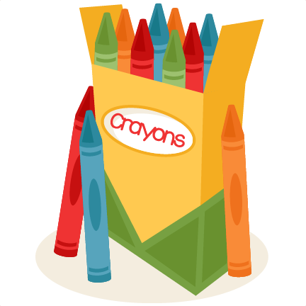 Canvas Print Big Box of Crayons for school, home, scrapbooks, diy