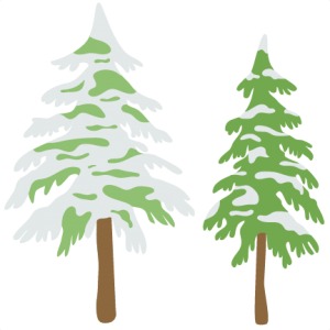 Snowy Trees SVG scrapbook cut file cute clipart files for silhouette