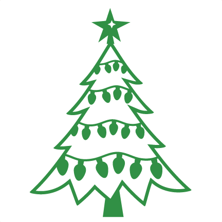 Merry Christmas Christmas Tree SVG Cut File