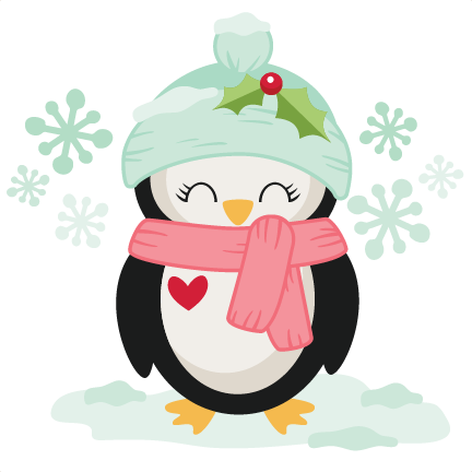 Winter Christmas Penguin SVG scrapbook cut file cute ...