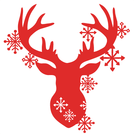 Download Snowflake Reindeer SVG scrapbook cut file cute clipart ...