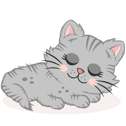 Cute Kitten sleeping SVG scrapbook cut file cute clipart files for
