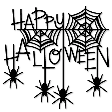 Download Happy Halloween Title svg cuts scrapbook cut file cute clipart files for silhouette cricut ...