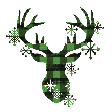 Download Printable Green Buffalo Check Reindeer Head Scrapbook Cut File Cute Clipart Files For Silhouette Cricut Pazzles Free Svgs Free Svg Cuts Cute Cut Filess