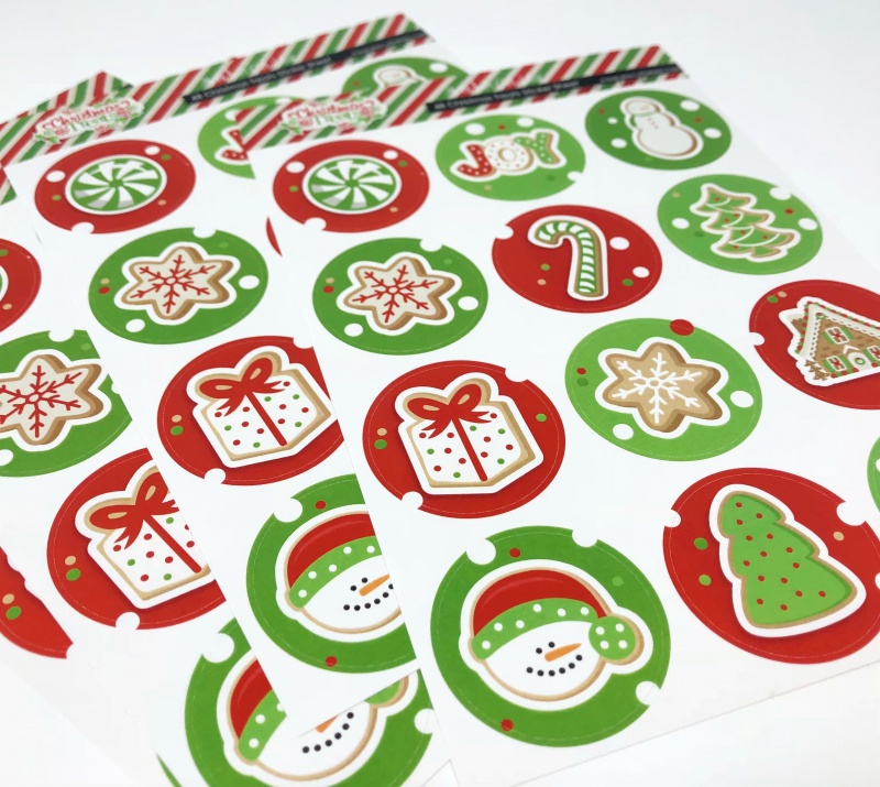 Christmas Stickers for gifts presents tags christmas treats