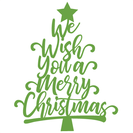 We Wish You a Merry Christmas Tree Scrapbook title svg ...