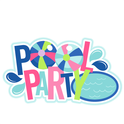 Pool Party Title SVG scrapbook cut file cute clipart files for ...