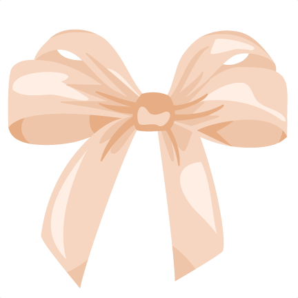 Gift ribbon and bow. Cut files for Cricut. Clip Art silhouettes