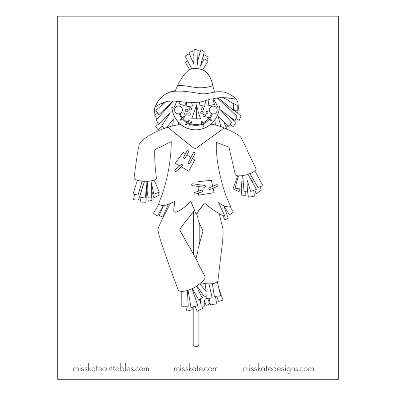 wizard of oz scarecrow coloring page