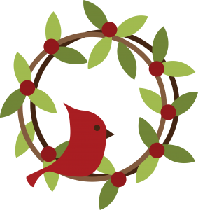 Bird On Wreath SVG File