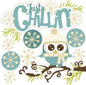 Just Chillin' SVG snow svg owl svg winter svg cute clipart cute snow clip art