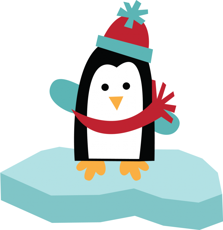 penguin christmas clipart free