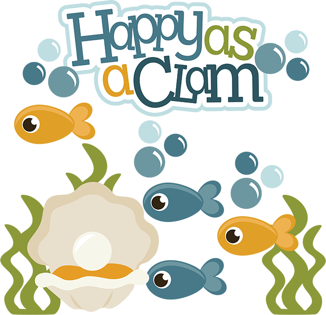 happy clam clipart