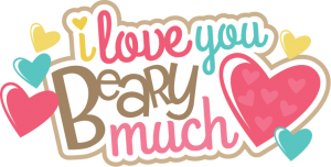 I Love You Beary Much SVG scrapbook title svg scrapbook titles svg cuts cute svgs free svgs