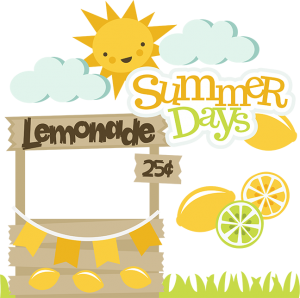 Summer Days SVG files lemonade stand svg file sun svg file lemon svg file cute svg cuts