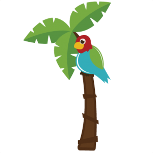 Parrot In Palm Tree SVG file for cutting machines parrot svg cut file parrot svg file for scrapbooking