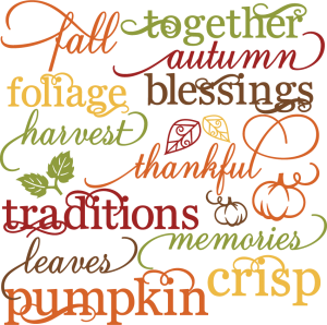 Fall Words Set SVG autumn svg file svg files for scrapbooking cute clipart fall svg cut files