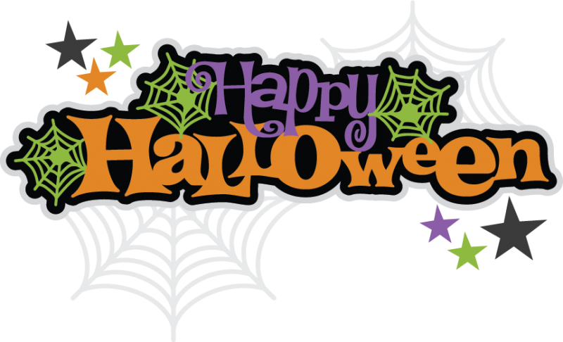 Happy Halloween SVG scrapbook title spiderweb svg cut file halloween ...
