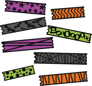 Halloween Washi Tape SVG cut file for electronic cutting machines washi tape cut file for scrapbooking