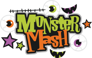 Monster Mash SVG scrapbook title monster svg cut file halloween svg files