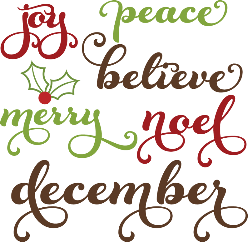Download Christmas Words SVG cutting files christmas words clipart ...