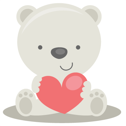 Valentine Polar Bear Svg File For Scrapbooking Cardmaking Valentines Svg Files Free Svgs Cute Svg Cuts