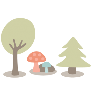 Woodland Scene SVG cutting files tree svg cut files mushroom svg cut files