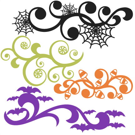 Download Halloween Flourish Set SVG scrapbook title SVG cutting ...