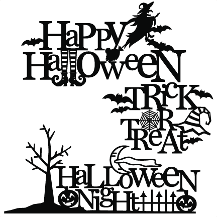 Download Halloween Titles SVG scrapbook title SVG cutting files crow svg cut file halloween cute files ...