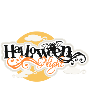 Halloween Night Title SVG scrapbook title SVG cutting files crow svg cut file halloween cute files for cricut cute cut files free svgs