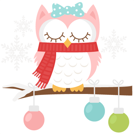 Pink Winter Owl cut file SVG scrapbook title winter svg cut file ...