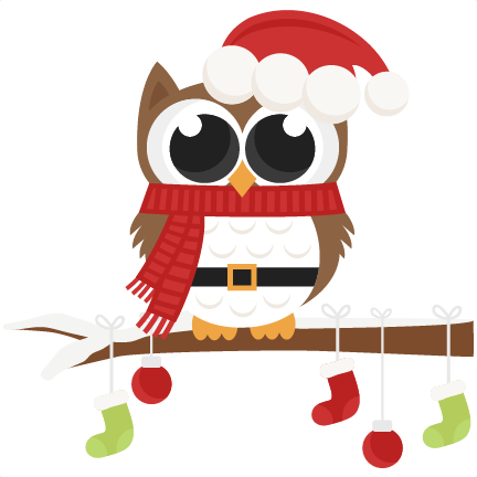 Download Santa Owl Scrapbook Clip Art Christmas Cut Outs For Cricut Cute Svg Cut Files Free Svgs