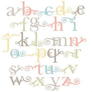 Flourish Lowercase Alphabet SVG scrapbook cut file cute clipart files for silhouette cricut pazzles free svgs free svg cuts cute cut files